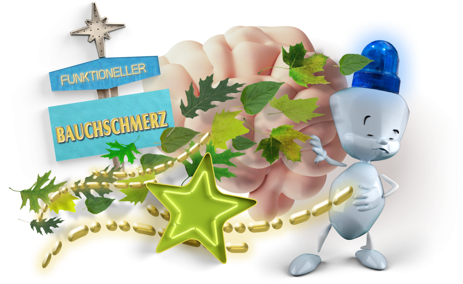 Sam schützt sich mit seiner Hand vor dem aufgewirbelten Laub. Auf seinem Kopf ist ein Blautlicht. Im Hintergrund liegt ein großes Gehirn.