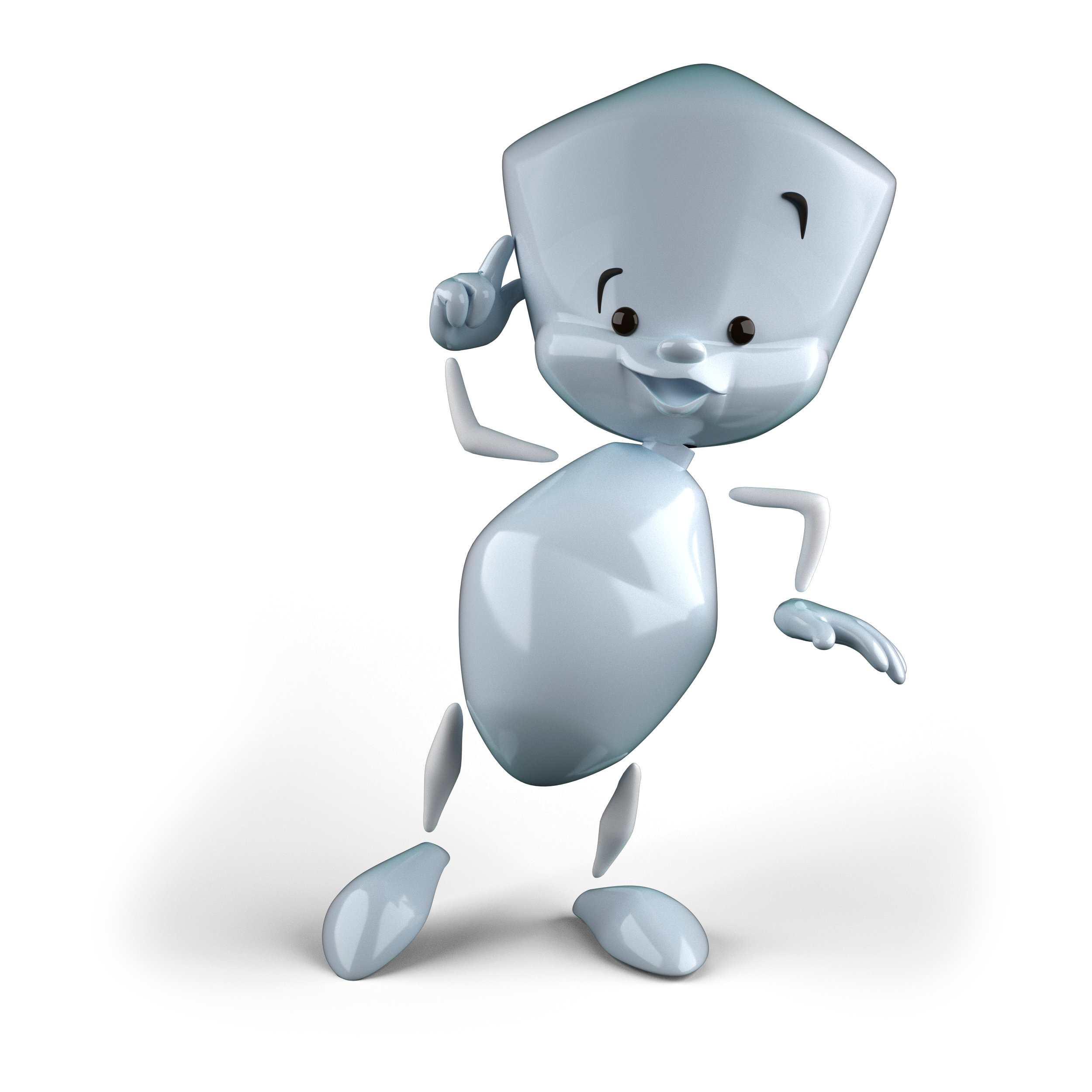 Die Figur Sam guckt aufgeweckt